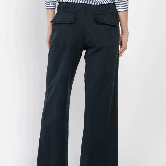 Nili Lotan Leon Boy Black Twill Cotton Pants